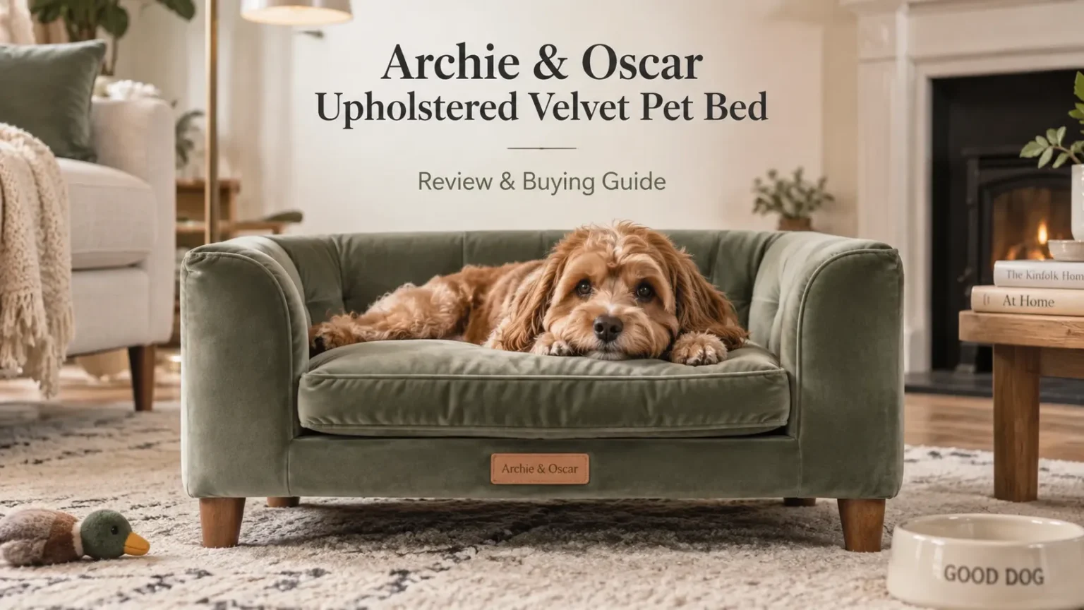Archie & Oscar Upholstered Velvet Pet Bed | Review & Buying Guide