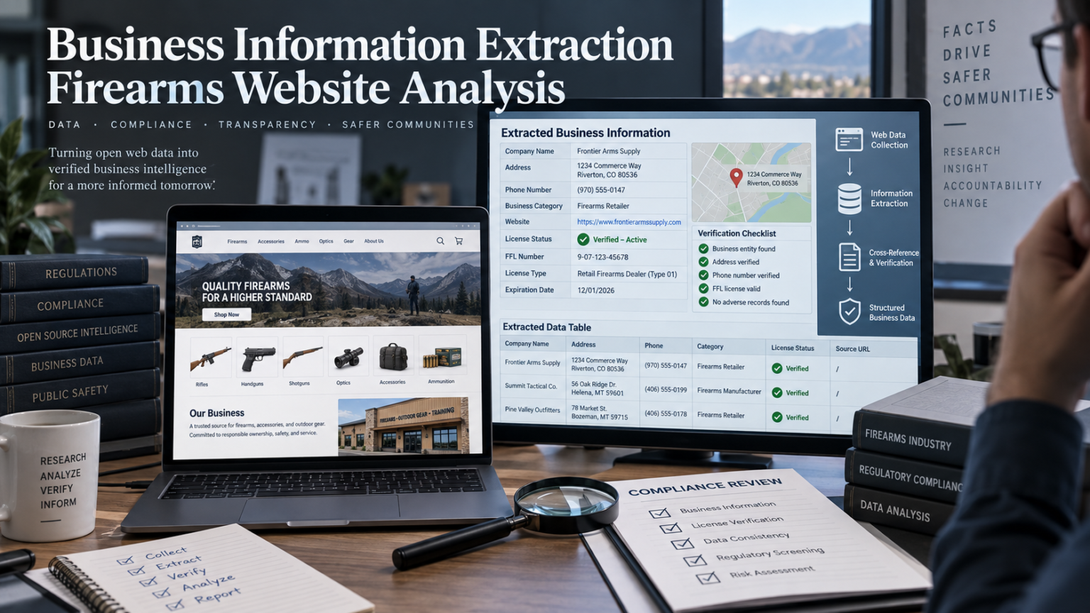 Business Information Extraction Firearms Website Analysis | A Practical Research Framework Business Information Extraction Firearms Website Analysis