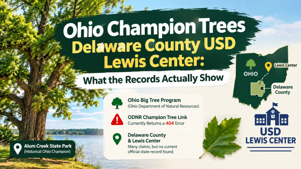 Ohio Champion Trees Delaware County USD Lewis Center