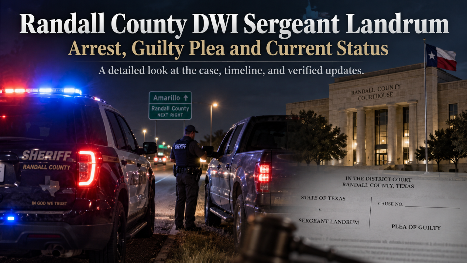 Randall County DWI Sergeant Landrum | Arrest, Guilty Plea and Current Status