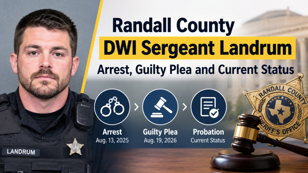 Randall County DWI Sergeant Landrum | Arrest, Guilty Plea and Current Status