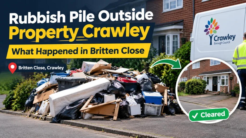 Rubbish Pile Outside Property Crawley | What Happened in Britten Close