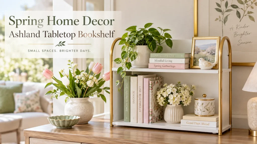 Spring Home Decor Ashland Tabletop Bookshelf