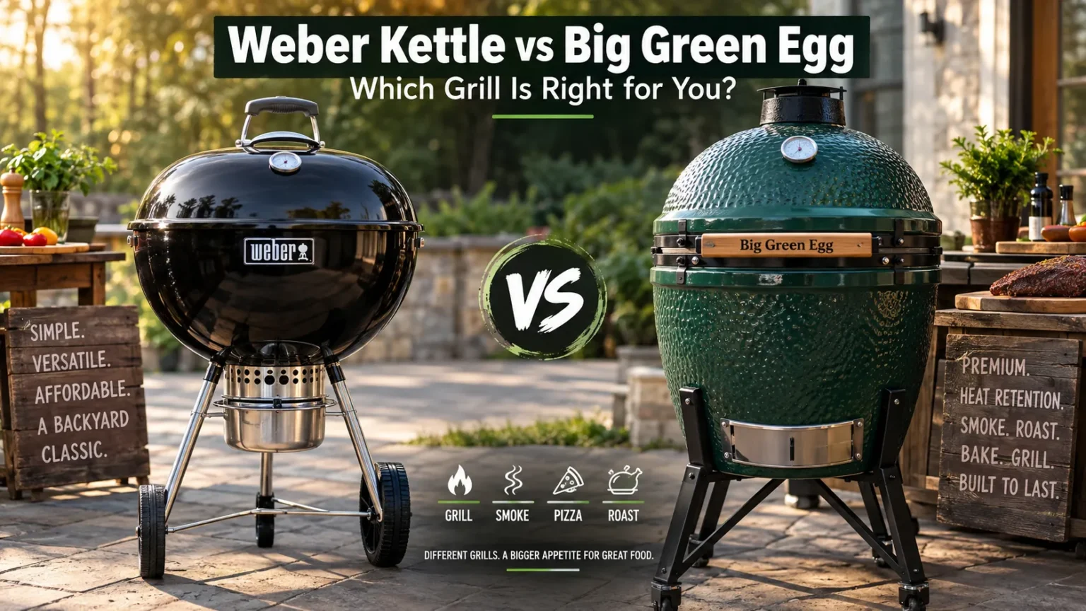 Weber Kettle vs Big Green Egg Comparison: Which Grill Is Right for You? Weber Kettle vs Big Green Egg Comparison