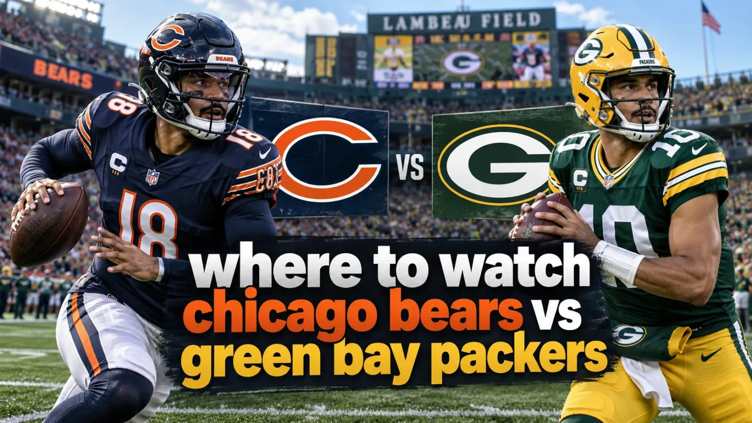 Where to Watch Chicago Bears vs Green Bay Packers Where to Watch Chicago Bears vs Green Bay Packers
