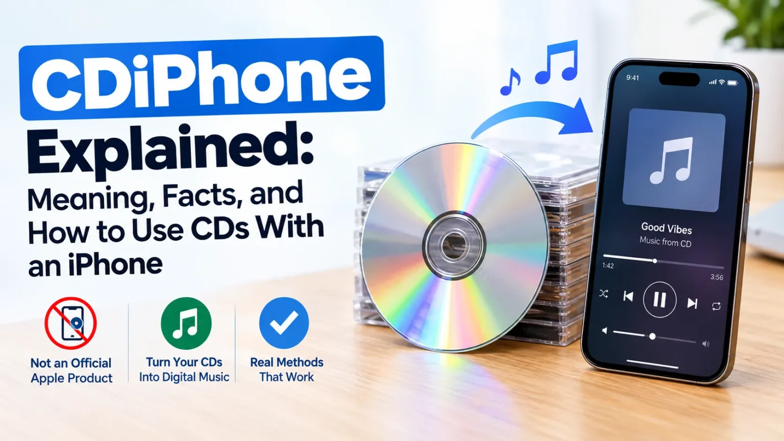 CDiPhone Explained: Meaning, Facts, and How to Use CDs With an iPhone CDiPhone Explained: Meaning, Facts, and How to Use CDs With an iPhone