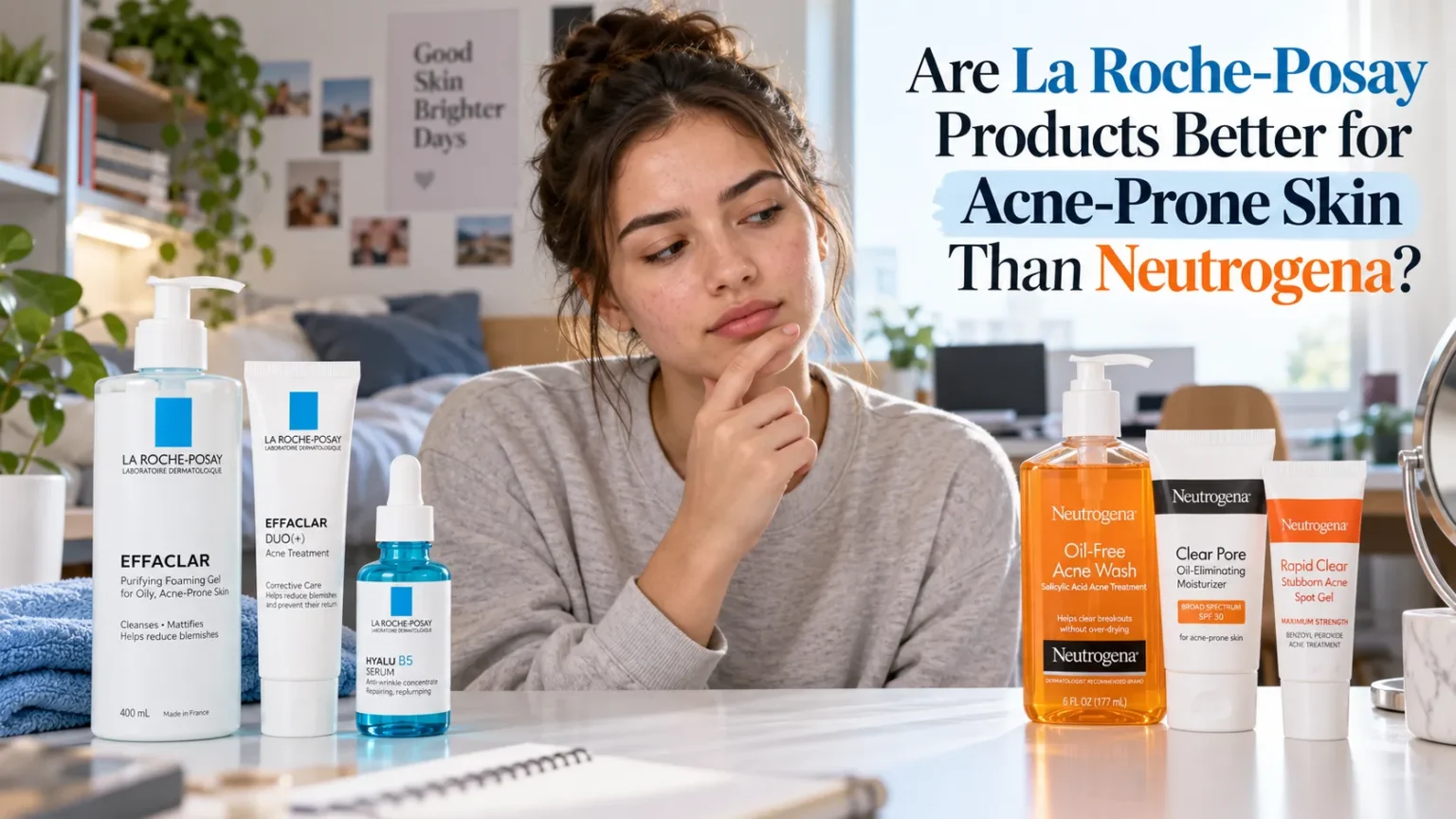 I Am a College Student. Are La Roche-Posay Products Better for Acne-Prone Skin Than Neutrogena? I Am a College Student. Are La Roche-Posay Products Better for Acne-Prone Skin Than Neutrogena?