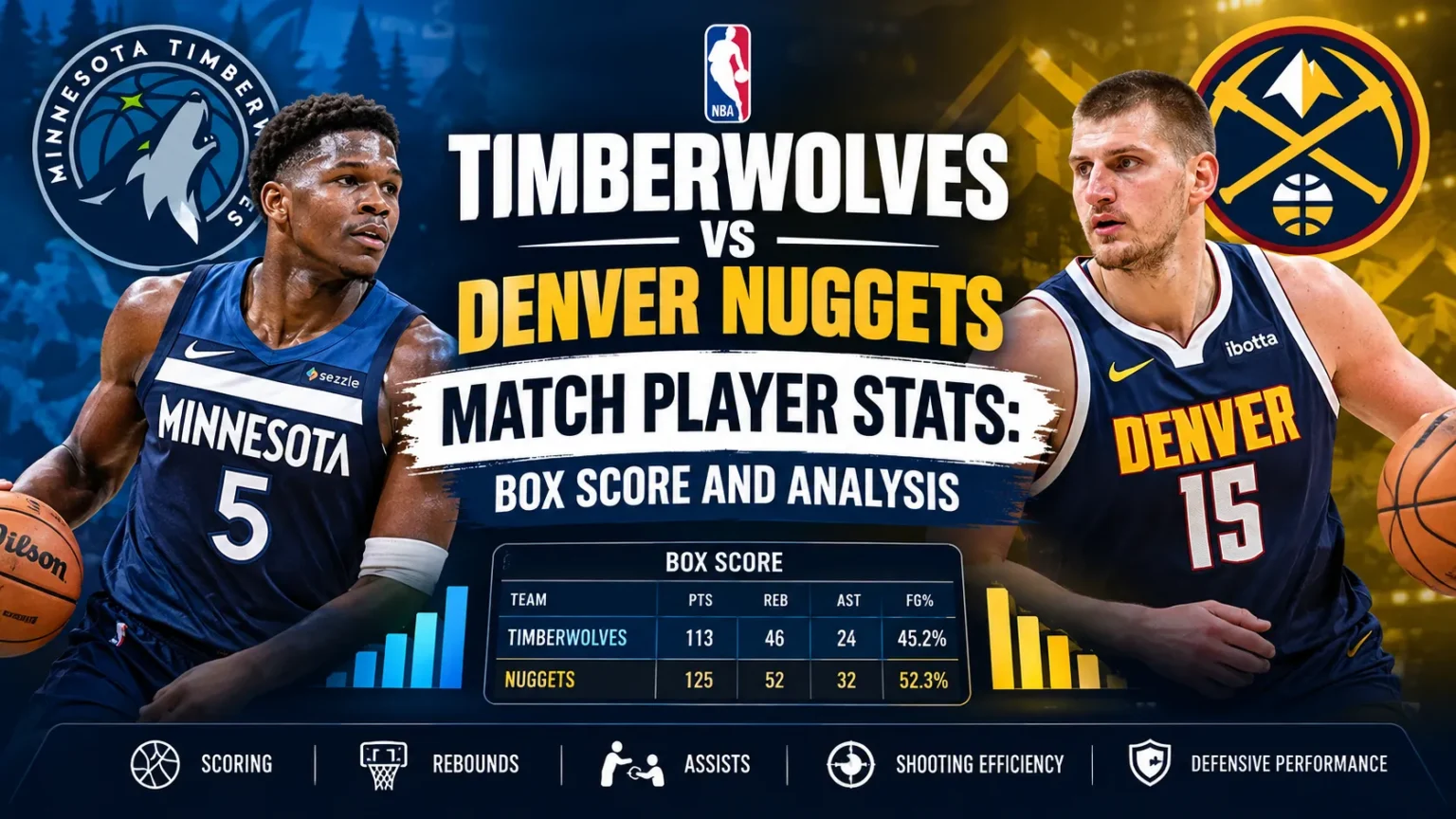 Timberwolves vs Denver Nuggets Match Player Stats
