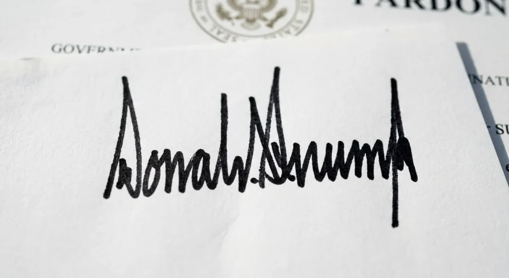 Justice Department Replaced Identical Trump Signatures on Recent Pardons 1 Justice Department Replaced Identical Trump Signatures on Recent Pardons