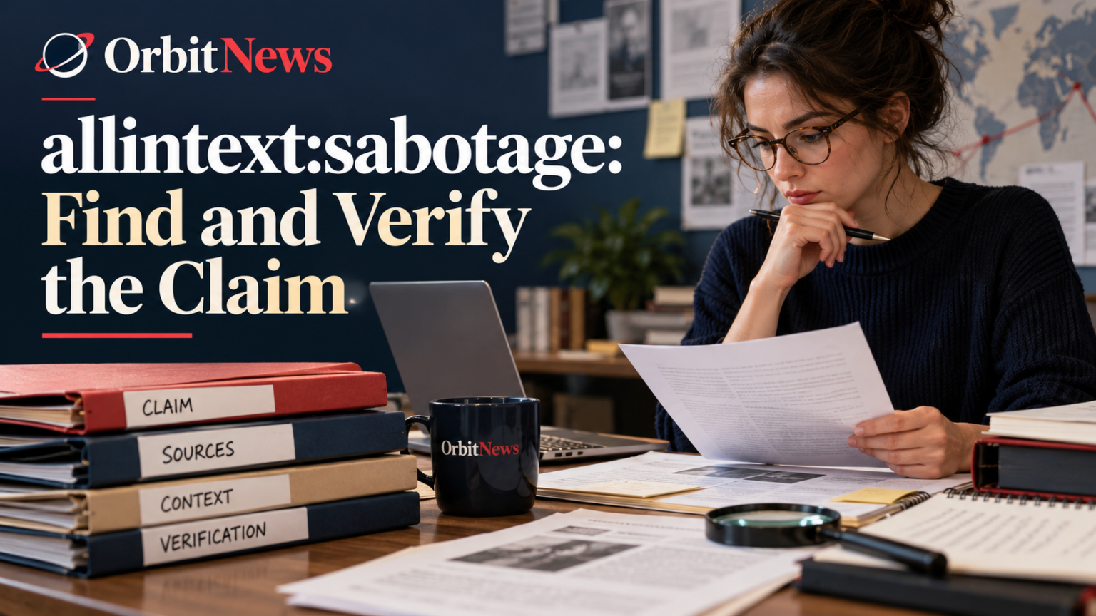allintext:sabotage: Find Sources and Assess the Claim allintext:sabotage editorial guide with a clear title and a relevant research workspace