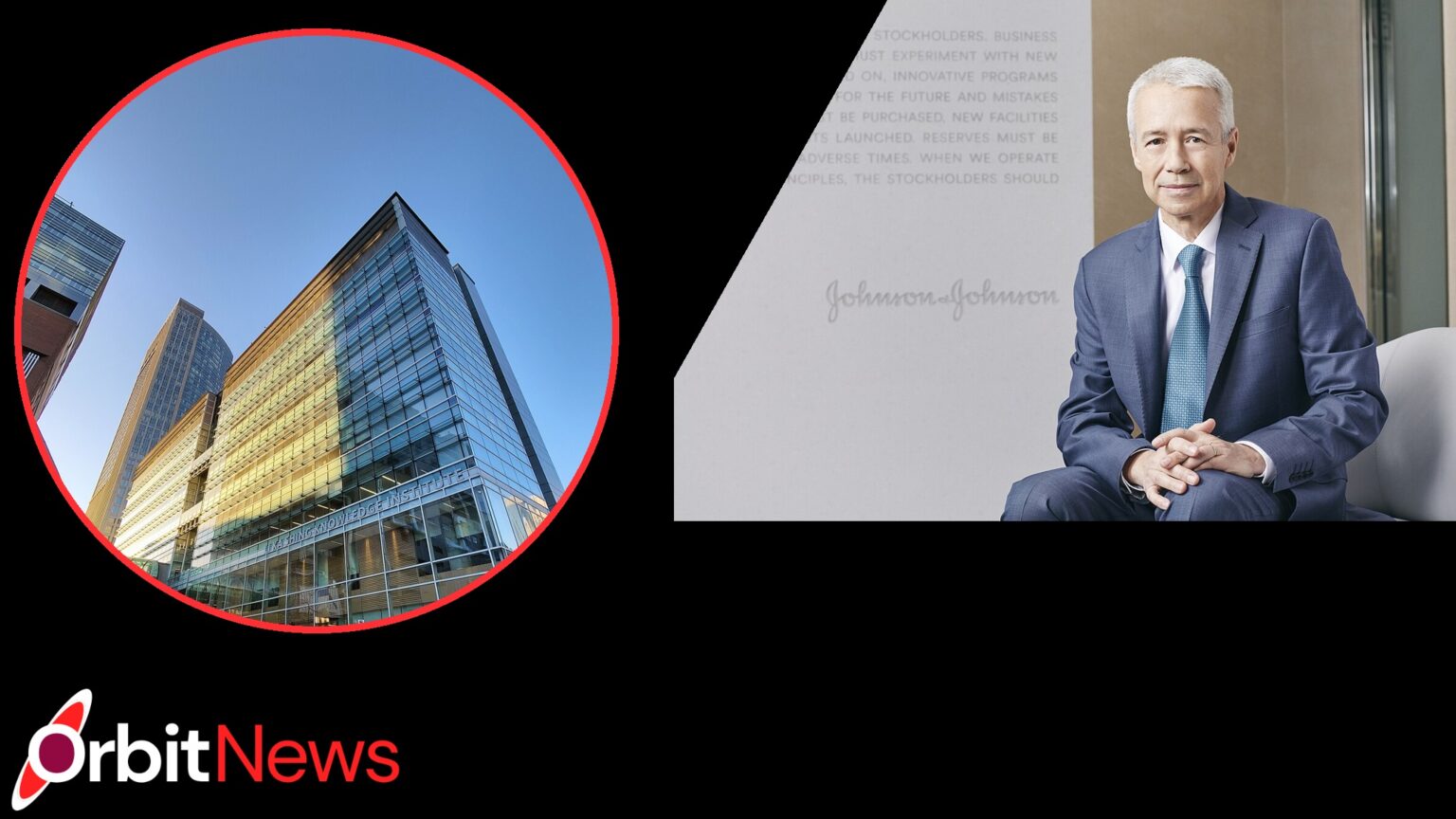 Li Ka-shing and Joaquin Duato: Philanthropy, Governance and an Indirect Link Li Ka Shing Knowledge Institute building, contextual illustration, not a portrait of Li Ka-shing. Li Ka-shing and Joaquin Duato in the OrbitNews black frame, red circular inset and slanted right panel