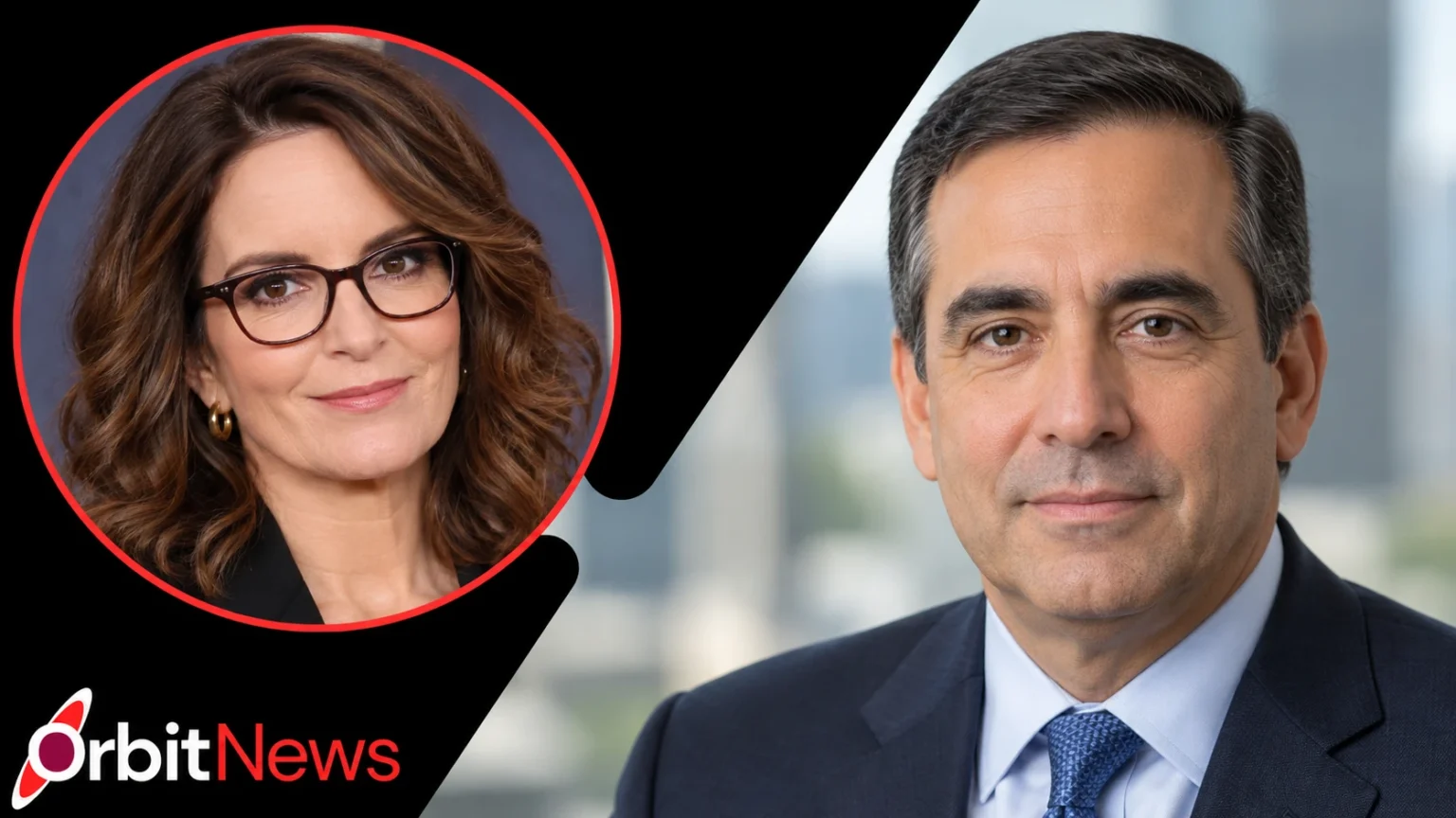 Tina Fey and Pedro Pizarro in the OrbitNews featured-image frame
