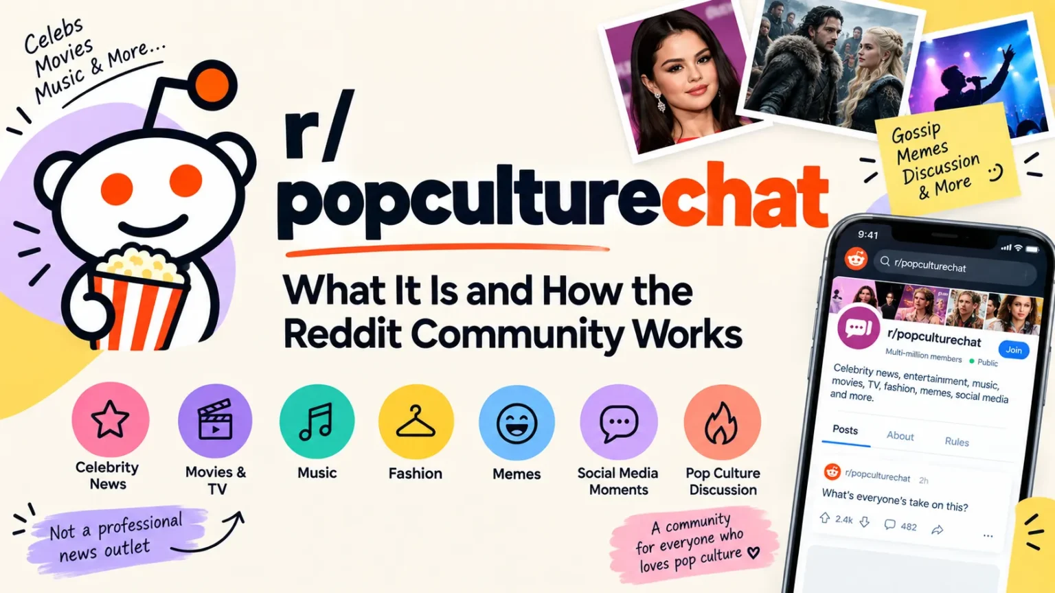 r/popculturechat: What It Is and How the Reddit Community Works