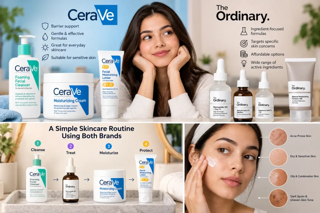 I am a Gen Z woman. How does CeraVe compare to The Ordinary in terms of skincare effectiveness?